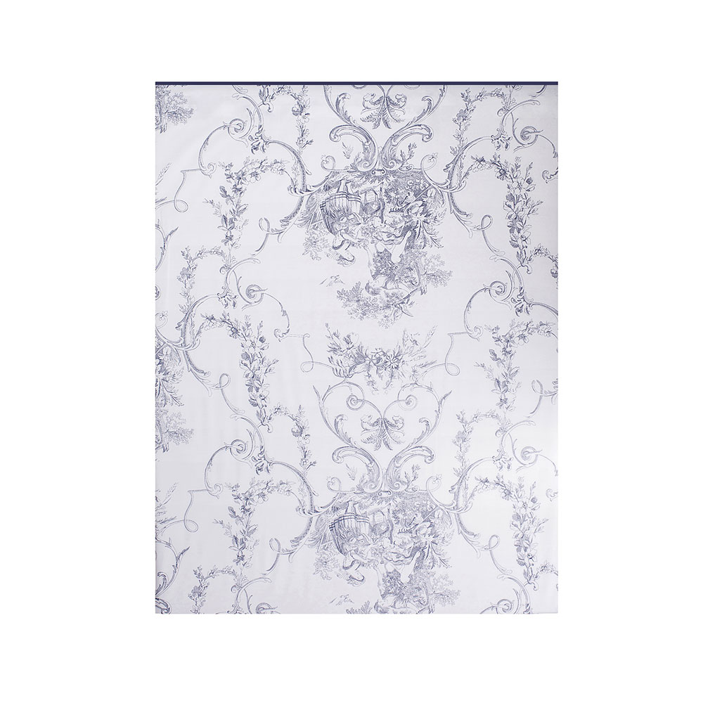 Drap plat Promise Blanc/Gris Anne de Solène