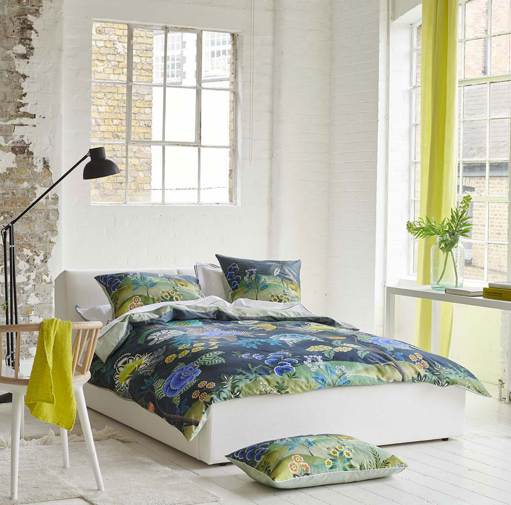 Housse de couette Brocart Déco­ra­tif Indigo Desi­gners Guild