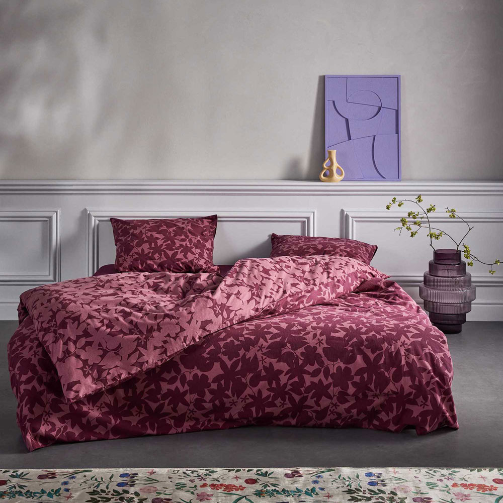 Parure de couette Imara Burgundy Essenza