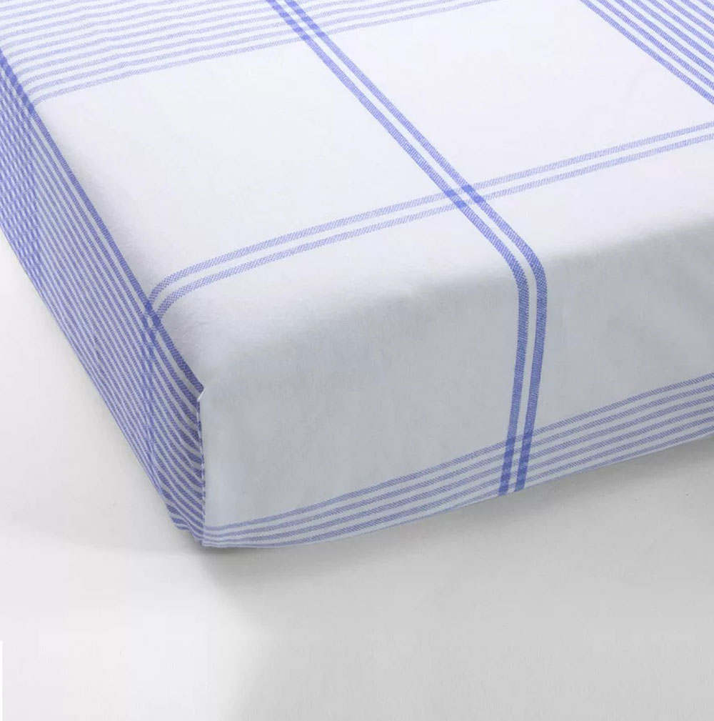 Drap housse Pasto­rale bleu La Maison de Balmy