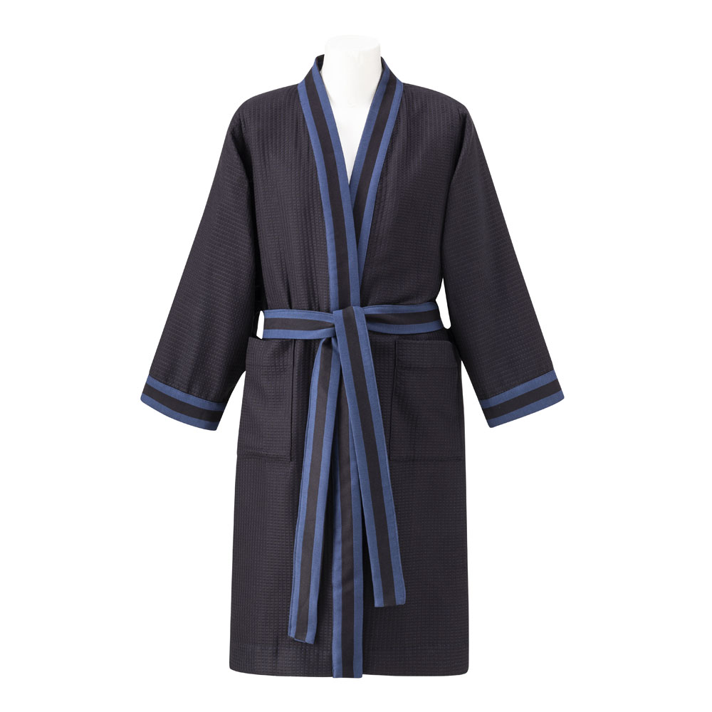 Peignoir Kimono Bath Club Ombre Marine Le Jacquard Français