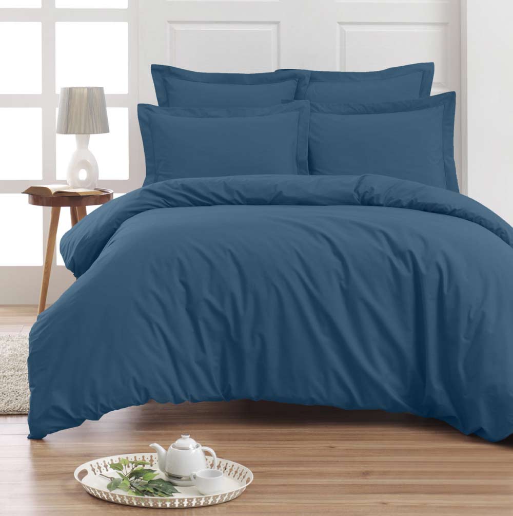 Housse de couette Percale Indigo Sensei