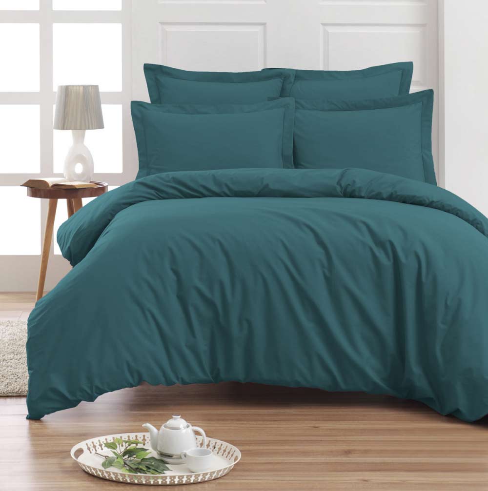 Housse de couette Percale Pétrole Sensei