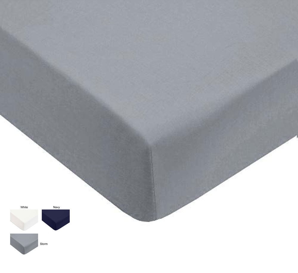 Drap housse Percale 3 col. Tommy Hilfi­ger