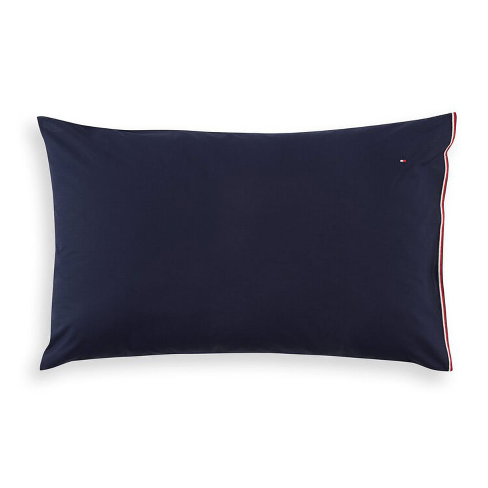 Taies d’oreiller Plain With TH Ribbon Navy Tommy Hilfi­ger