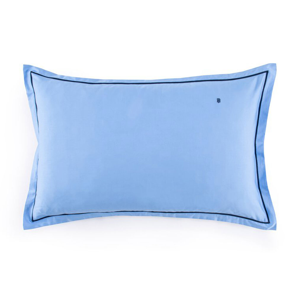 Taies d’oreiller TH Plain Satin Azure Tommy Hilfi­ger