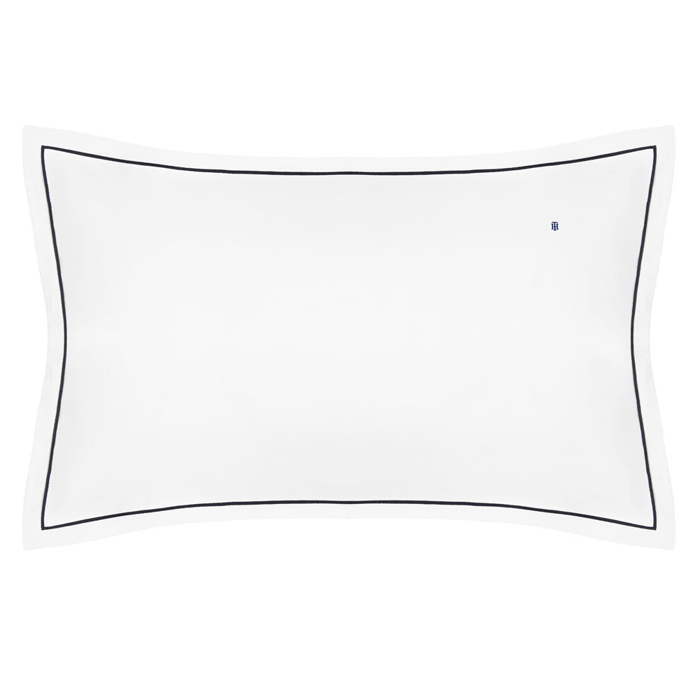 Taies d’oreiller TH Plain Satin White Tommy Hilfi­ger