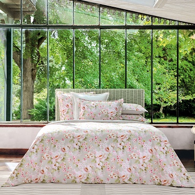 Housse de couette Voya­geuse Rose Anne de Solène