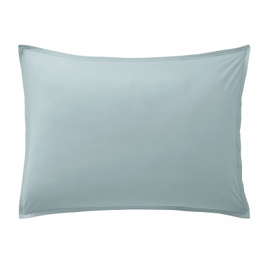 Taies d’oreiller Percale lavée Bleu Lagon Baton rouge