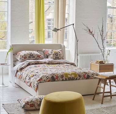 Housse de couette Brocart Déco­ra­tif Sépia Desi­gners Guild