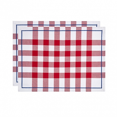 2 Sets de table Bistrot Français Rouge Le Jacquard Français