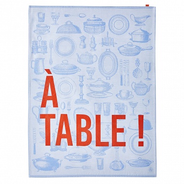 4 Torchons A Table Eau Le Jacquard Français