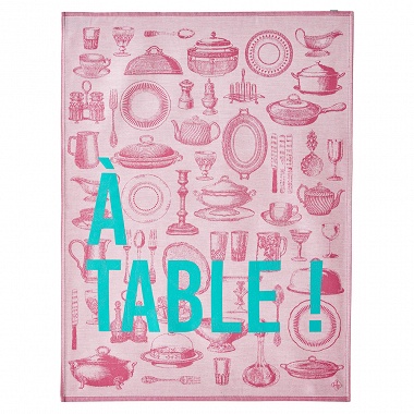 4 Torchons A Table Fleur Le Jacquard Français