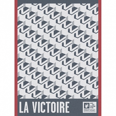 4 Torchons Arc Victoire Bleu Le Jacquard Français