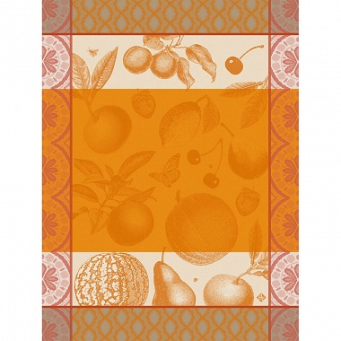 4 Torchons Arrière-Pays Melon Le Jacquard Français