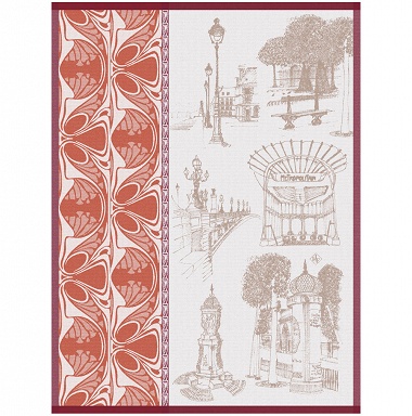 4 Torchons Carnet de Paris Caba­ret Le Jacquard Français