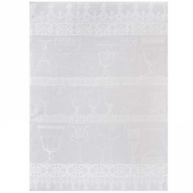 4 Torchons cris­tal blanc Le Jacquard Français