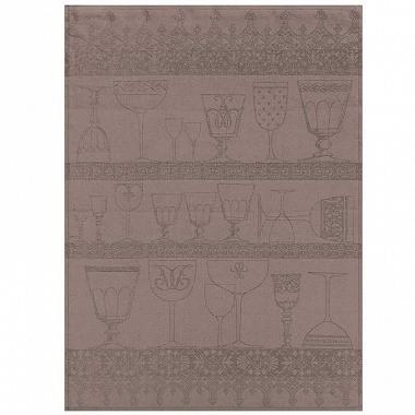 4 Torchons cris­tal poivre gris Le Jacquard Français