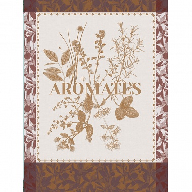 4 Torchons Epices & Aromates Cannelle Le Jacquard Français