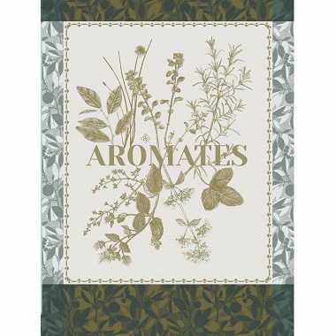 4 Torchons Epices & Aromates Thym Le Jacquard Français