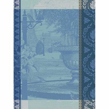 4 Torchons Jardin Pari­sien Fontaine Le Jacquard Français