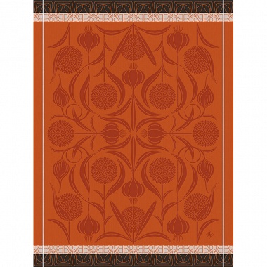 4 Torchons Orange Le Jacquard Français