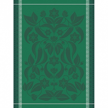 4 Torchons Piments Vert Le Jacquard Français