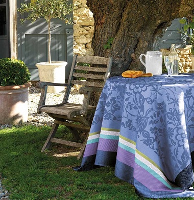 Nappe coton Provence bleu lavande Le Jacquard Français