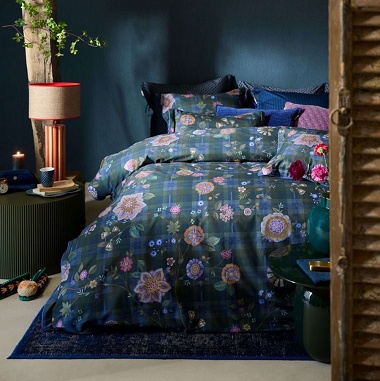 Parure de couette Flores Felices Dark Blue Pip Studio