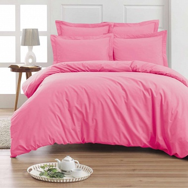 Housse de couette Percale Rose Indien Sensei