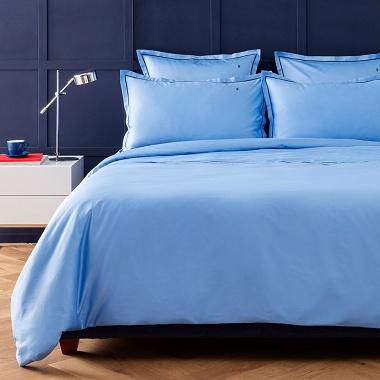 Housse de couette TH Plain Satin Azure Tommy Hilfi­ger