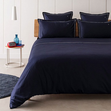 Housse de couette TH Plain Satin Navy Tommy Hilfi­ger