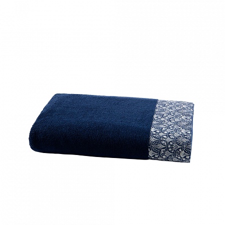 Drap de douche Galante Navy 70×140 cm Anne de Solène