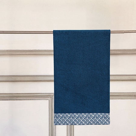 Drap de douche Galante Navy 70×140 cm Anne de Solène