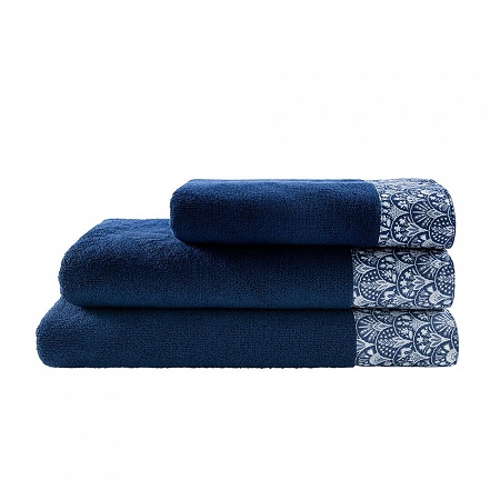 Drap de douche Galante Navy 70×140 cm Anne de Solène