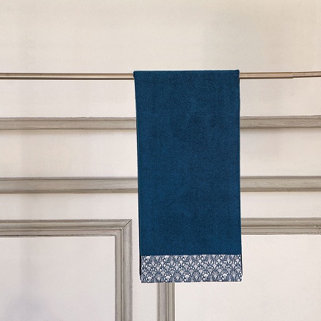 Serviette de toilette Galante Navy 50×100 cm Anne de Solène