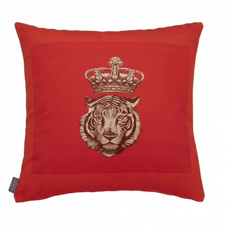 Cous­sin Tigre Rouge 47×47 cm Art de Lys