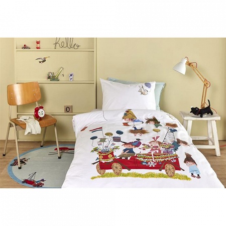 Parure de couette Feest­wa­gen Multi 140×200 cm + 1 60×70 cm Beddin­ghouse Fiep