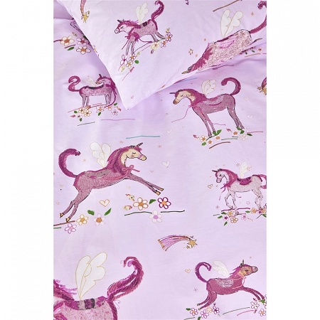 Parure de couette Unicorn Para­dise Pink 140×200 cm + 1 60×70 cm Beddin­ghouse kids