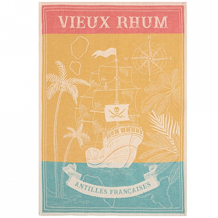 6 torchons Vieux Rhum 50×75 cm Coucke