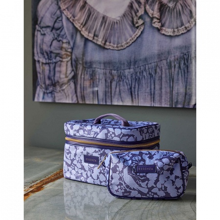 Trousse de toilette Rosie Tracy Purple Leather 25×25×17 cm Essenza