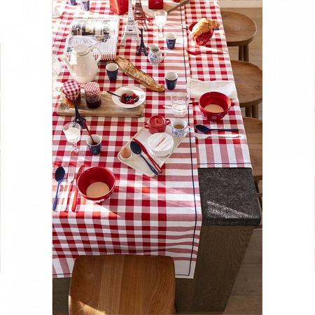 2 Sets de table Bistrot Français Rouge 48×36 cm Le Jacquard Français