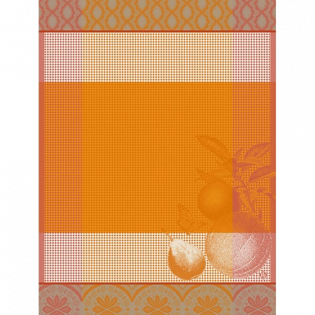 4 Essuie mains Arrière-Pays Melon 60×80 cm Le Jacquard Français