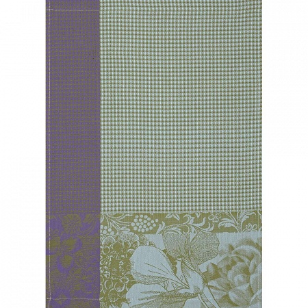 4 Essuie mains Fleurs à croquer Chlo­ro­phylle 54×38 cm Le Jacquard Français