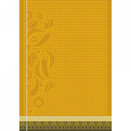 4 Essuie mains Piments Jaune 60×80 cm Le Jacquard Français