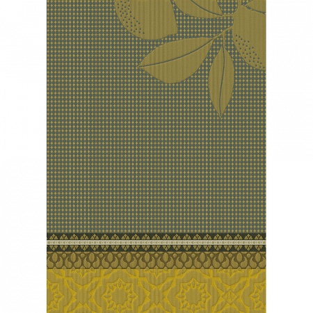 4 Essuie mains sous les citron­niers jaune 54×38 cm Le Jacquard Français