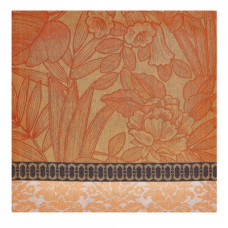 4 serviettes de table Esca­pade Tropi­cale Goyave 58×58 cm Le Jacquard Français