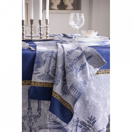 4 Serviettes de table Festin Cris­tal 55×55 cm Le Jacquard Français