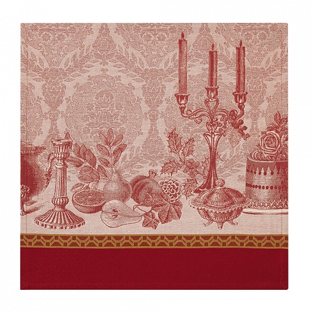 4 Serviettes de table Festin Scala 55×55 cm Le Jacquard Français