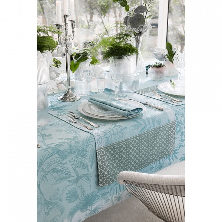 4 serviettes de table Jardin d’Eden Cascade 58×58 cm Le Jacquard Français